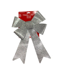 Christmas Noel Regular Glitter Bow 1ct Assorted Colors