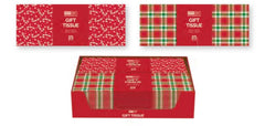 Plaid/Candy Cane Gift Tissue Paper 25sheets each (1count)