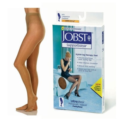 JOBST ULTRASHEER PANTYHOSE 8-15 LARGE SILKY BEIGE