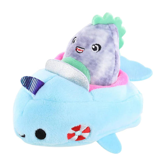 Squishville Mini Squishmallow Plush-Chuey the T-Rex in Vehicle