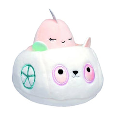 Squishville Mini Squishmallow Plush-Evie the Narwhal in Vehicle