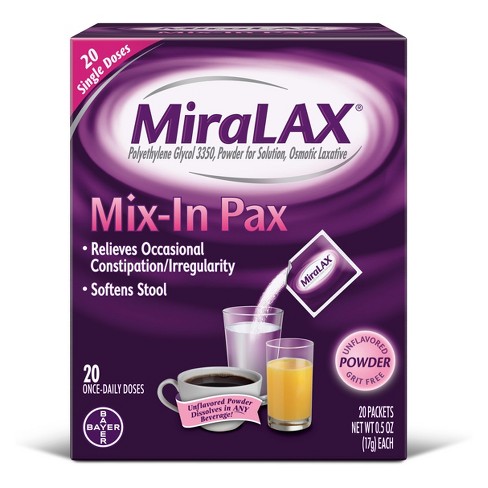 Miralax Laxative Mix-in Pax (20 Once-Daily doses)