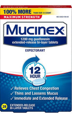 Mucinex Maximum Strength Expectorant 12 Hour (28 extended-release bi-layer tablets)