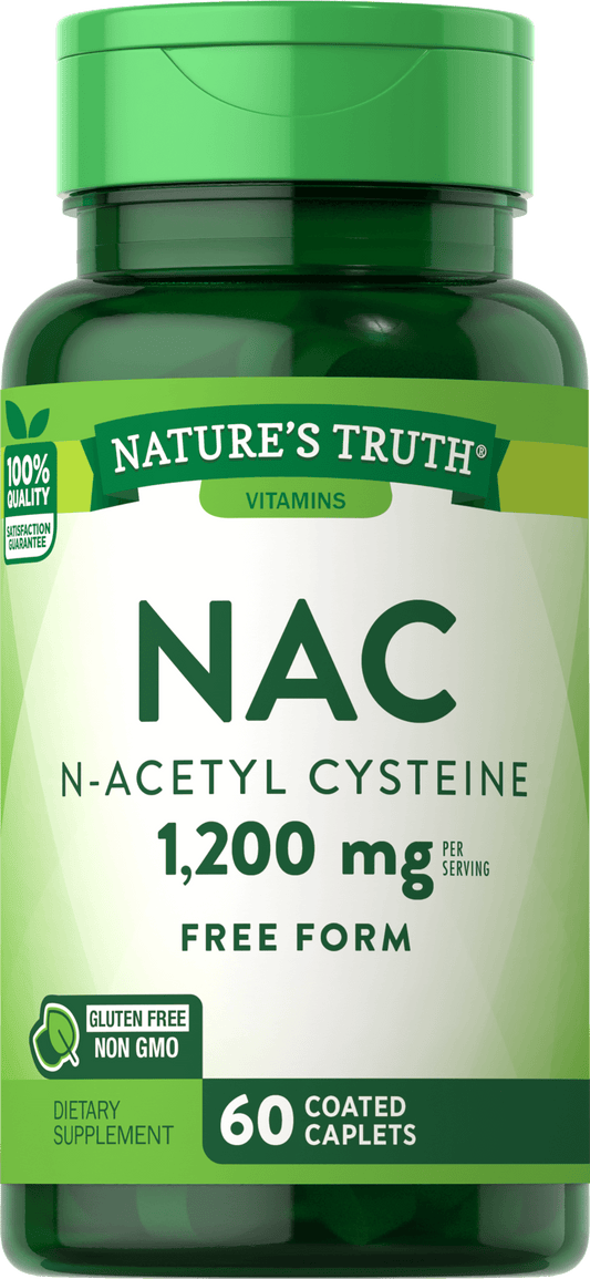 Nature's Truth NAC N-Acetyl Cysteine 1,200mg (60 coated caplets)