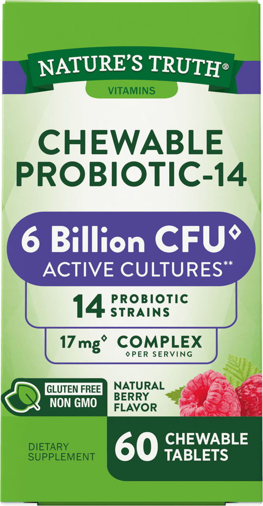 Nature's Truth Chewable Probiotic-14 (60 chewable tablets natural berry flavor)