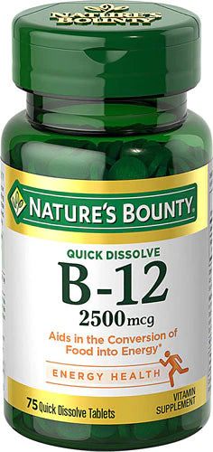 Nature's Bounty B-12 2500mcg (75 quick dissolve tablets)