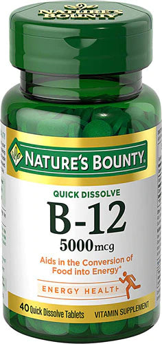 Nature's Bounty B-12 5000mcg (40 quick dissolve tablets)