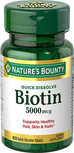 Nature's Bounty Biotin 5000mcg (60 quick dissolve tablets)