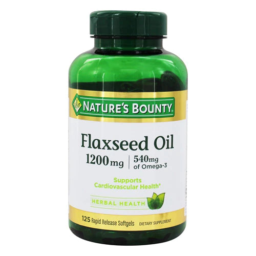 Nature's Bounty Flaxseed Oil 1200mg/540mg of Omega-3 (125 rapid release softgels)