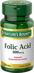 Nature's Bounty Folic Acid 800mcg (250 tablets)