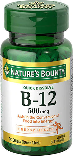 Nature's Bounty B-12 500mcg (100 quick dissolve tablets)