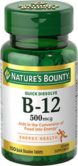 Nature's Bounty B-12 500mcg (100 quick dissolve tablets)