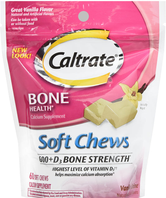 Caltrate Soft Chews Vanilla 60count