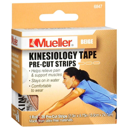 MUELLER KINESIOLOGY TAPE PRE-CUT STRIPS BEIGE