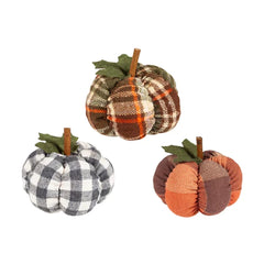 Evergreen Plush Pumpkin Table Decor (assorted)