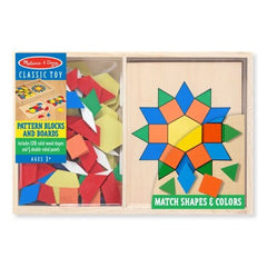 MELISSA & DOUG CLASSIC TOY PATTERN BLOCK & BOARDS
