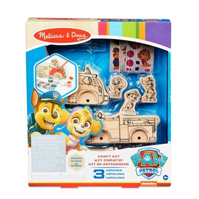 MELISSA & DOUG PAW PATROL CRAFT KIT 3 VEHICLES