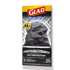 Glad ForceFlex 30Gal Large Drawstring Trash Bag 25ct