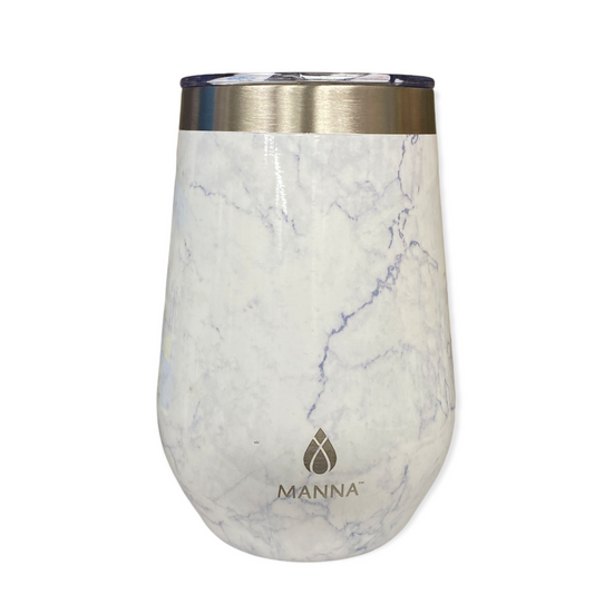 Manna Wine Tumbler w/ Sliding Lid- Mixed Marbles 12oz