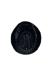 Halloween Black Mini Sequin Cowboy Hat w/ Clips Inside