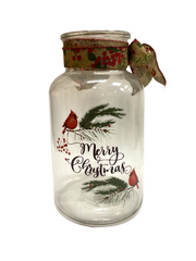 Burton+Burton Merry Christmas Glass Jar