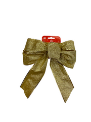 Glitter Hand Tied Wired Christmas Bows Assorted Colors 1ct