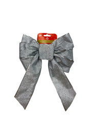 Glitter Hand Tied Wired Christmas Bows Assorted Colors 1ct