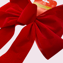 Holiday Trim Christmas Ornament Print Bow 1ct