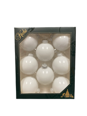Krebs Christmas Solid 8-piece(s) Glass Ornaments 1count