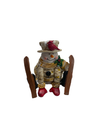 Resin Snowman on Skis Table Decor Assorted 1ct