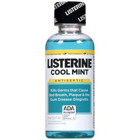 Listerine Cool Mint Mouthwash 3.2fl oz (travel size)