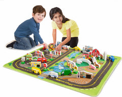MELISSA & DOUG DELUXE ROAD RUG PLAY SET
