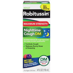 Robitussin Adult Maximum Strength Nighttime Cough DM 4fl oz