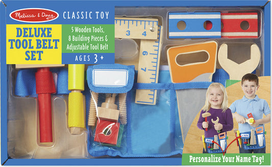 MELISSA & DOUG CLASSIC TOY DELUXE TOOL BELT SET