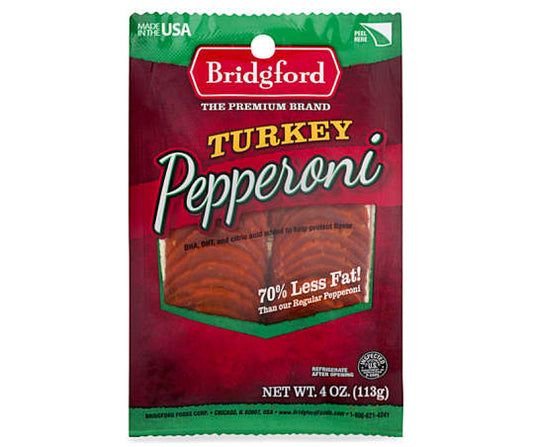 Bridgford Sliced Turkey Pepperoni 4oz
