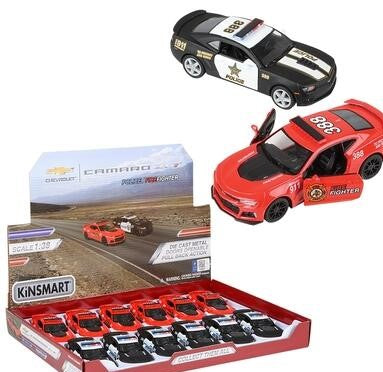 Kinsmart Pull Back Chevy Police or Firefighter Camaro