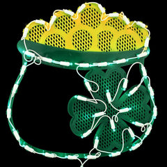 ST. PATRICK LIGHTED POT OF GOLD INDOOR/OUTDOOR USE