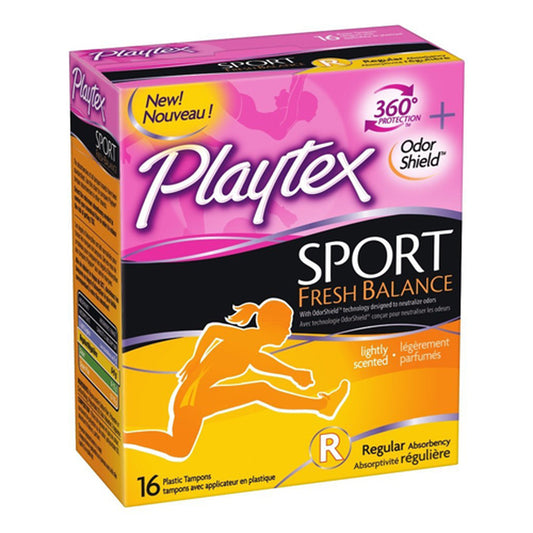 Playtex Sport Fresh Balance Regular Plastic Tampons 16ct