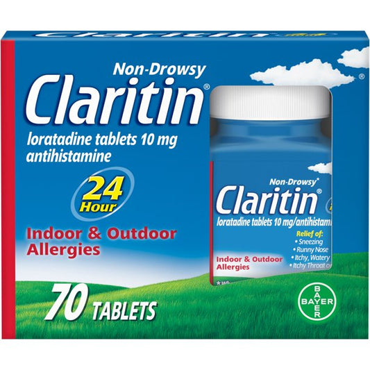 Claritin Non-Drowsy Loratadine 10mg 24Hour (70 tablets)