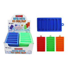 Silicone Water Bottle Ice Cube Tray Assorted Colors 1ct