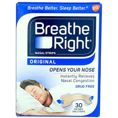 Breathe Right Nasal Strips Original SM/Med Tan 30ct