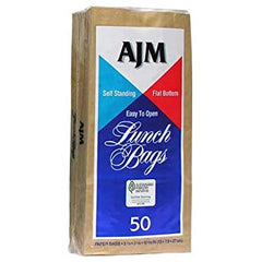 AJW Brown Lunch Bags 50ct