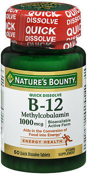 Nature's Bounty B-12 1000mcg (60 quick dissolve tablets)