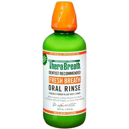 Therabreath Fresh Breath Oral Rinse Mild Mint Flavor 16fl oz