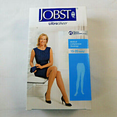 JOBST PANTYHOSE 15-20 BLACK MEDIUM