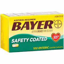 Bayer Safety Coated Aspirin Regimen 325mg (100 enteric coated tablets)