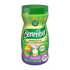 Benefiber Prebiotic Fiber Supplement Sugar-Free Assorted Fruit Chewable Tablets 100ct