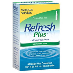 Refresh Plus Lubricant Eye Drop Original Strength- 50 Vials (0.01 oz each)