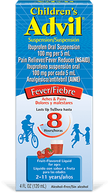 Children's Advil Suspension Fever Aches & Pains Reducer Fruit Flavored Liquid 4fl oz
