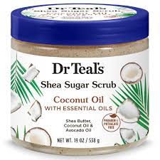 Dr. Teal's Shea Sugar Scrub Coconut Oil w/ Essential Oils 19 oz